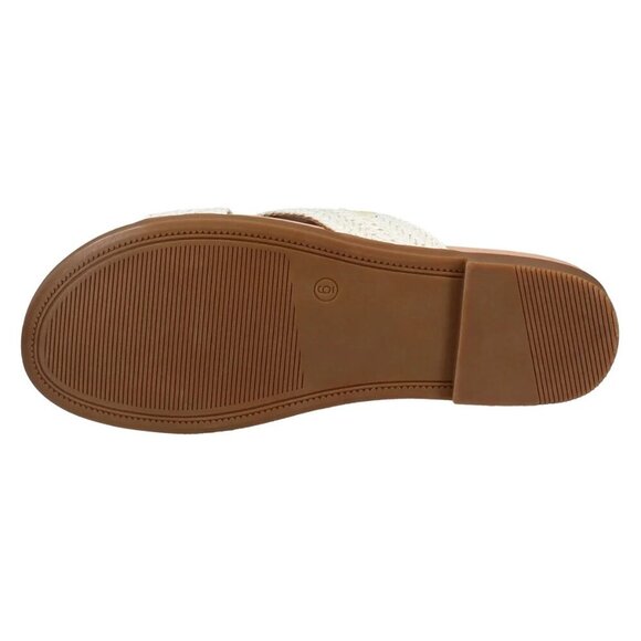 Draper James Women's Raffia Sandal, White - Picture 5 of 5